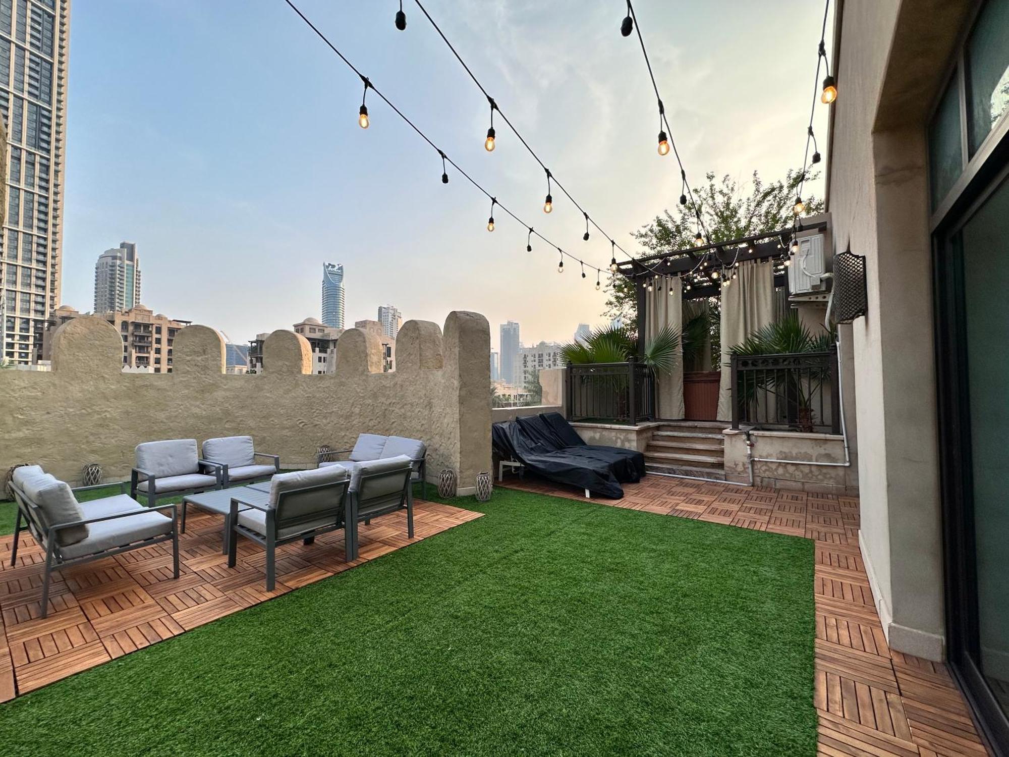Durrani Homes - Unique Garden Apt At Souk Al Bahar Besides Dubai Mall & Burjkhalifa With Private Jaccuzi Dış mekan fotoğraf